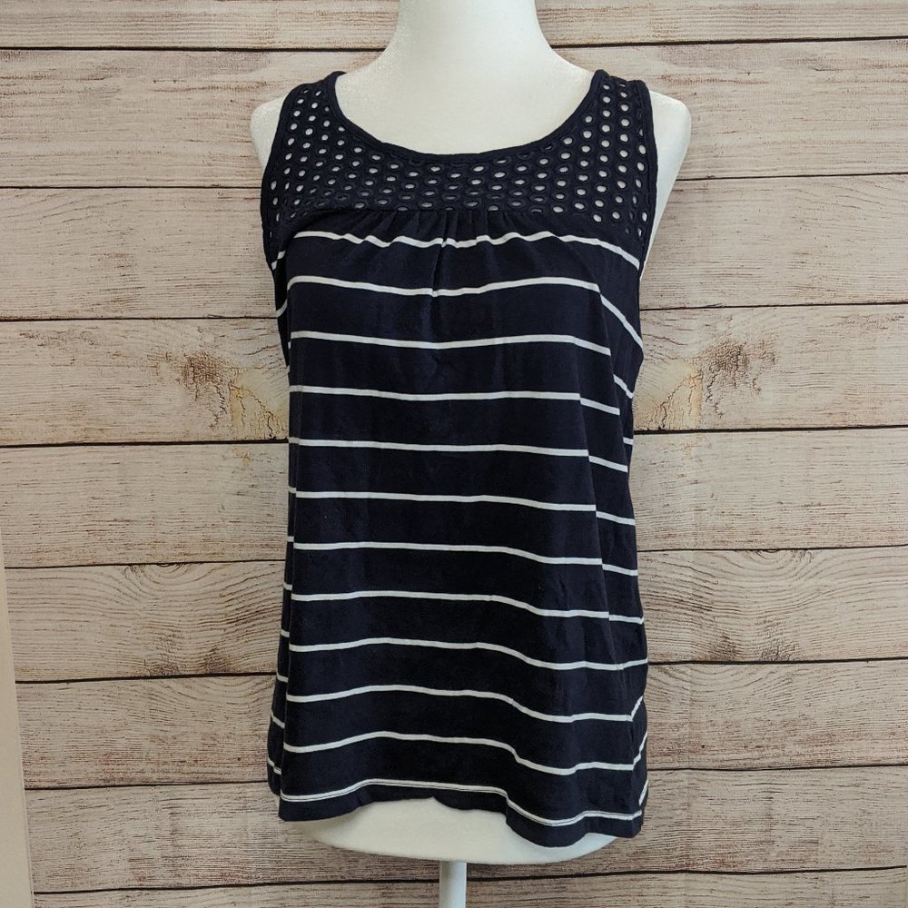 NWOT Old Navy White and Navy Stripped Tank